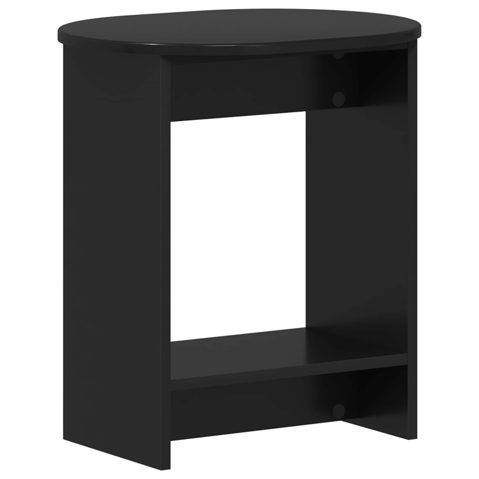 Mesa lateral preto 50 x 39,5 x 55 cm derivados de madeira