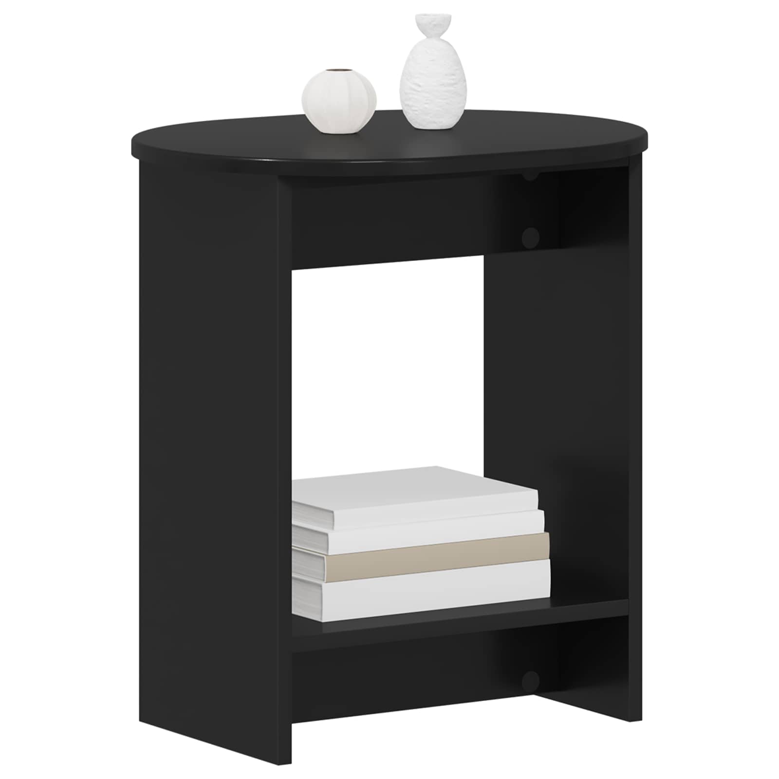 Mesa lateral preto 50 x 39,5 x 55 cm derivados de madeira