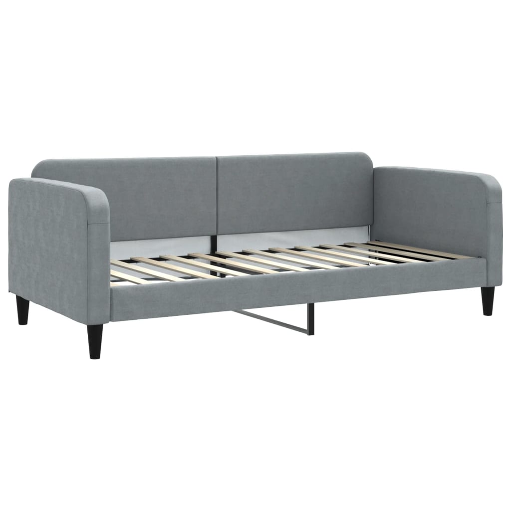 Sofá-cama c/ gavetão e gavetas 90x200 cm tecido cinzento-claro