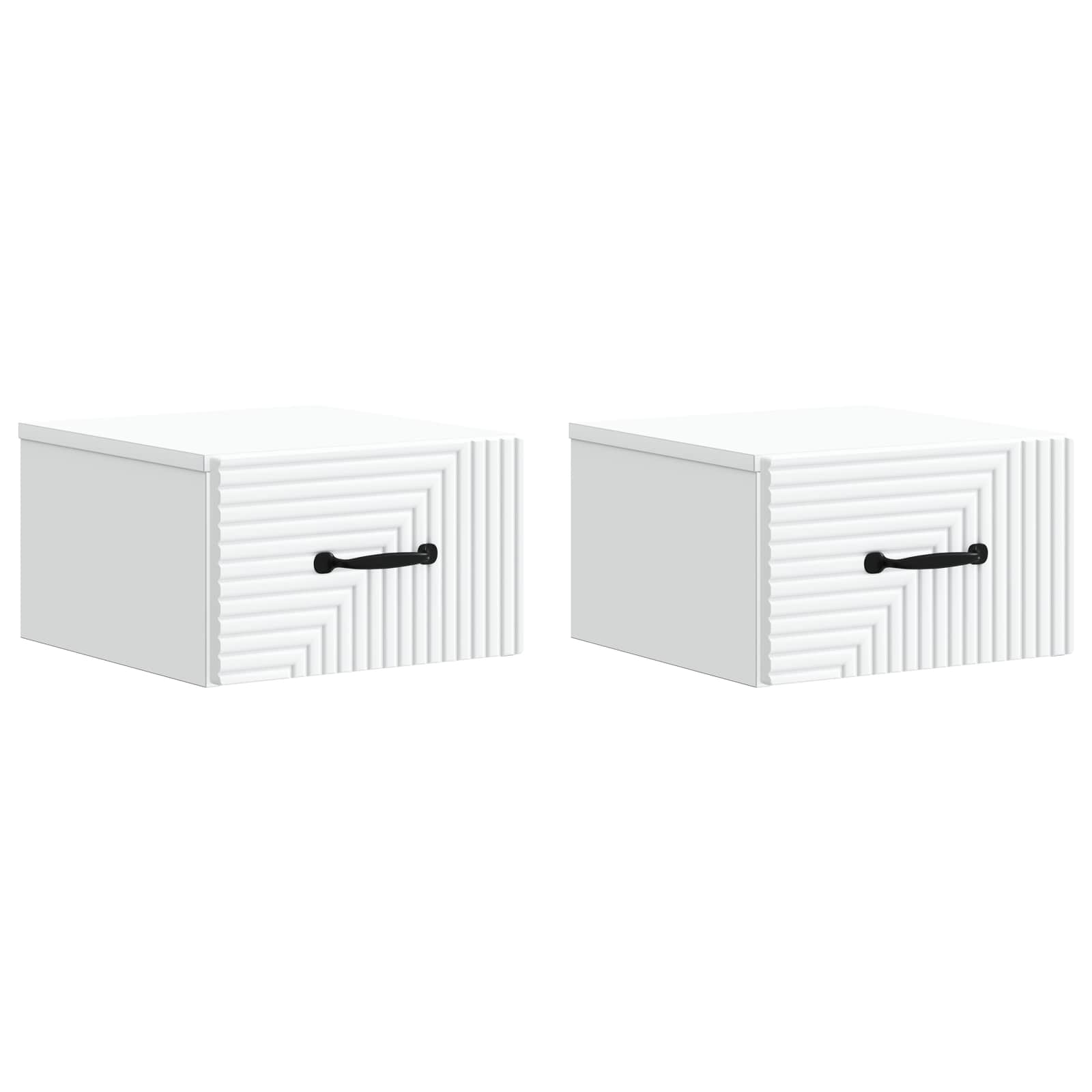 Gabinete de canto montado na parede 2 unid. branco
