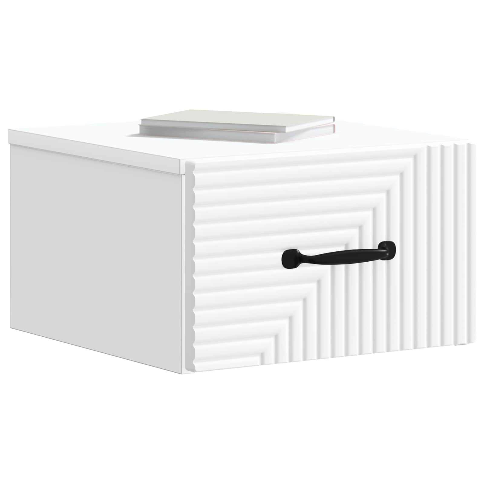 Gabinete de canto montado na parede 2 unid. branco
