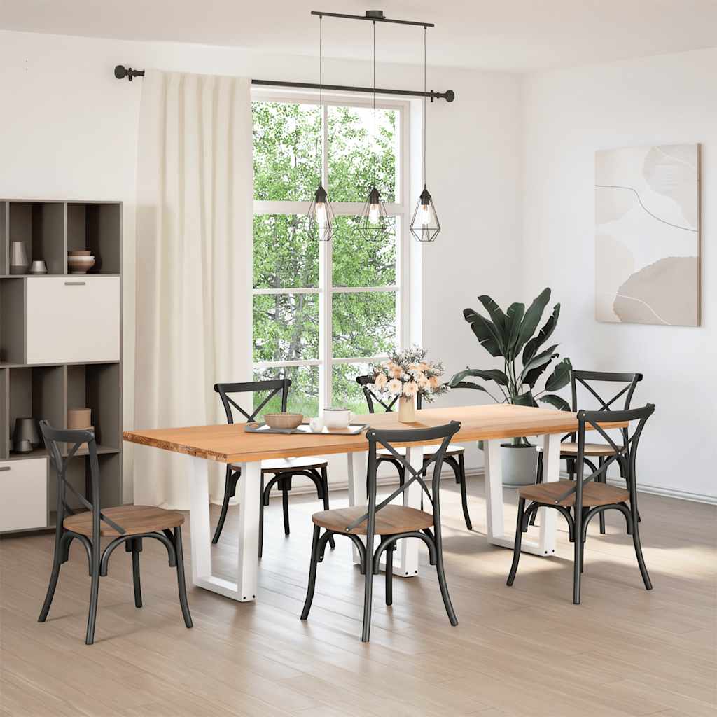 Pernas para mesa de jantar em v 3 peças, branco, 70x(72-73,3) cm, aço