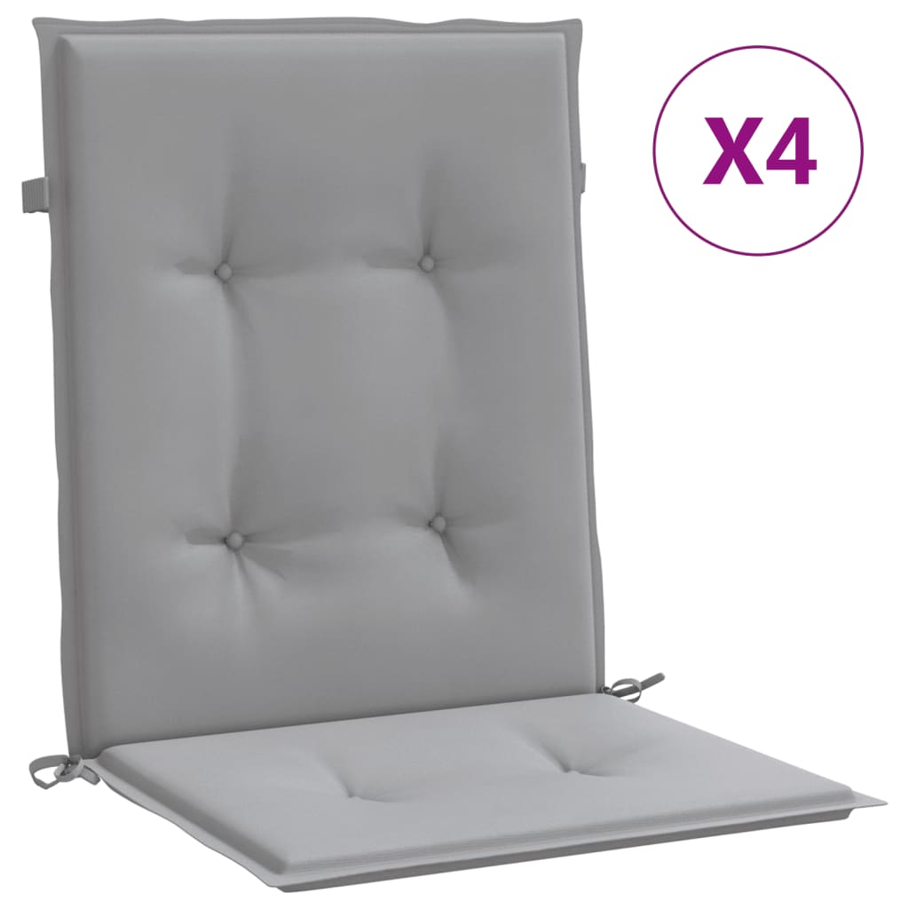 Almofadões lombares p/ cadeiras de jardim 4pcs oxford cinza