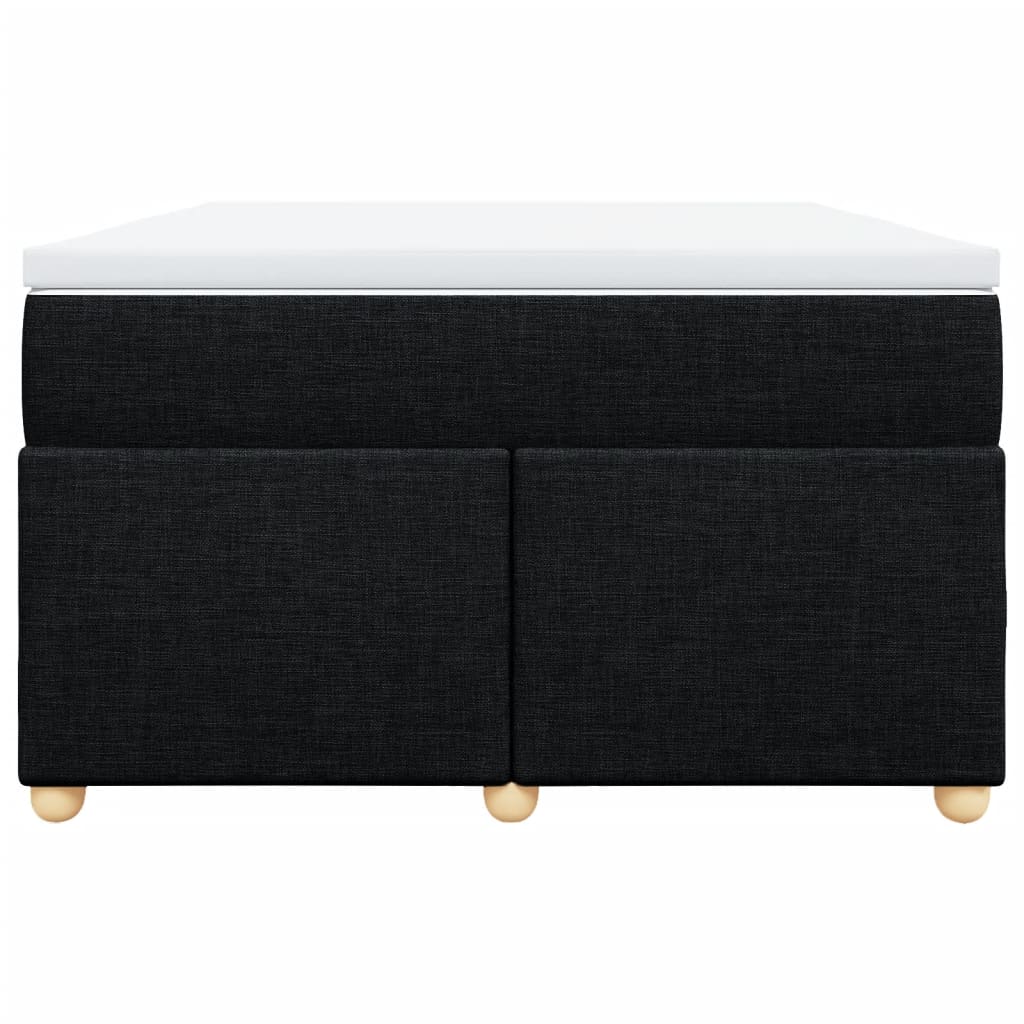 Cama boxspring com colchão 120x190 cm tecido preto