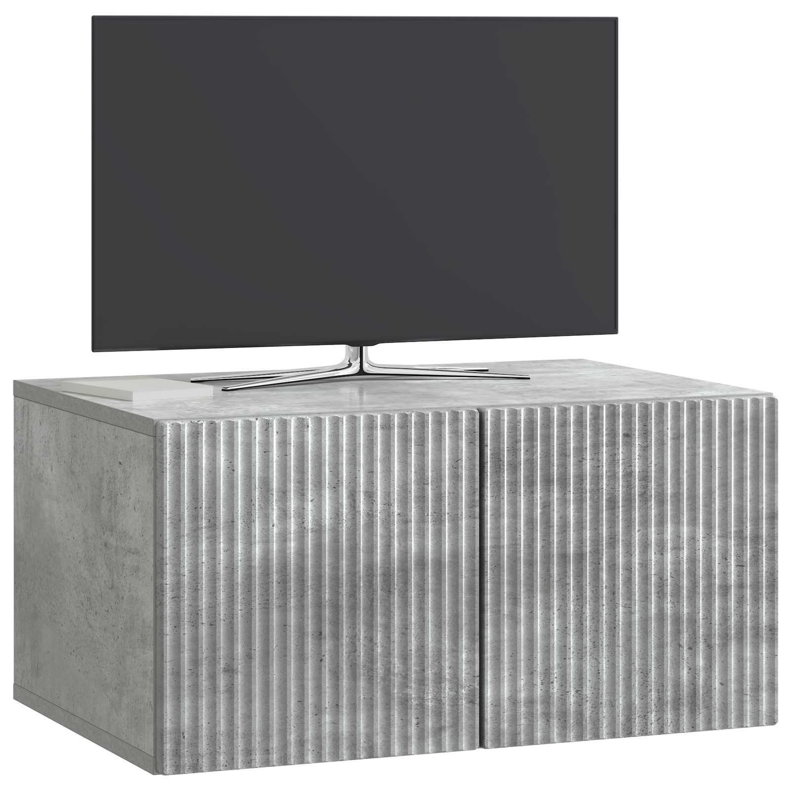 Gabinete de TV de parede cinzento cimento 59,5 x 41 x 30 cm