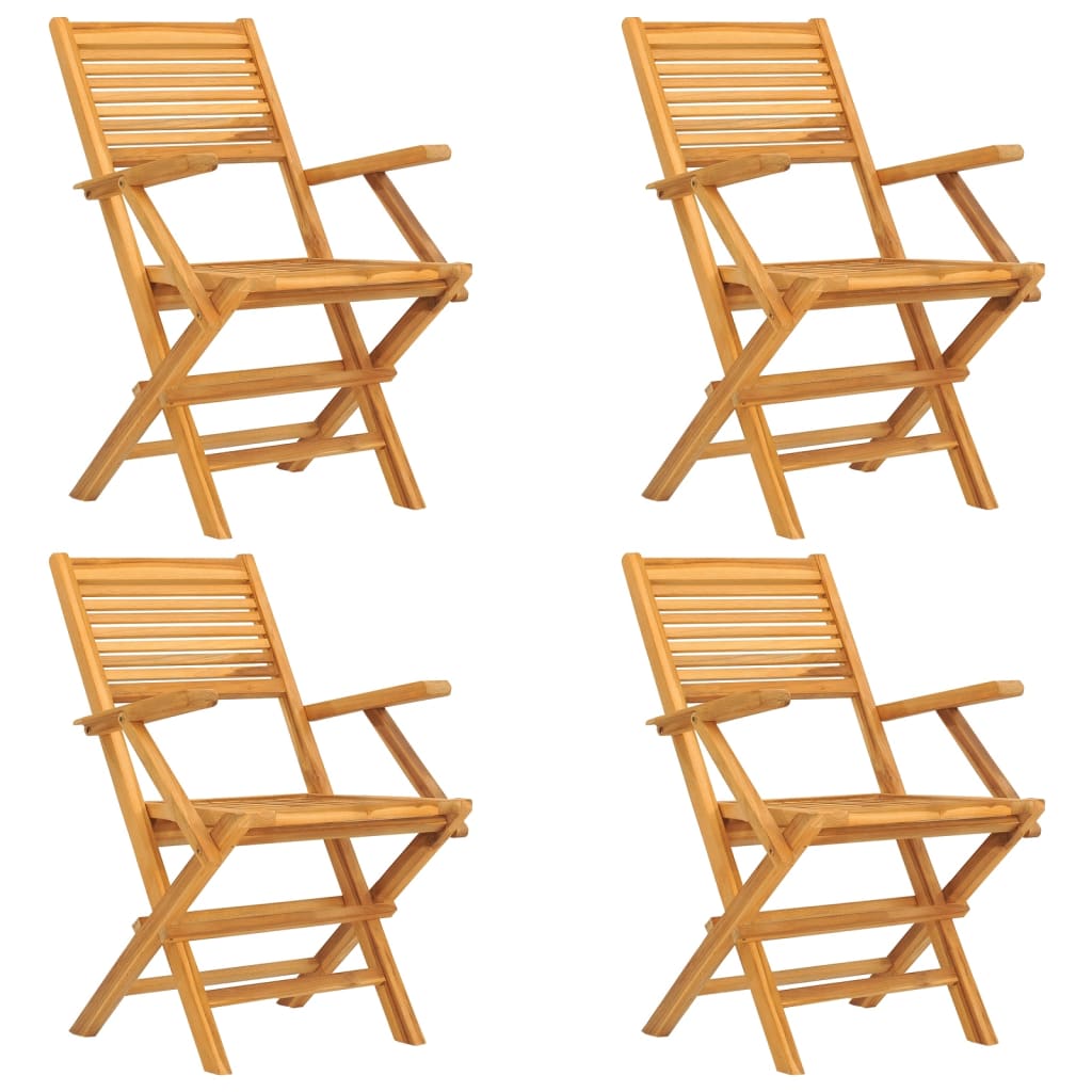 5 Pcs conjunto de jantar p/ jardim madeira de teca maciça