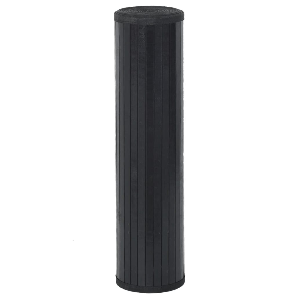 Tapete retangular 80x200 cm bambu preto