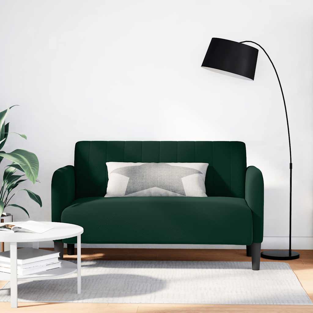 Sofá-luvas 109 cm veludo verde-escuro