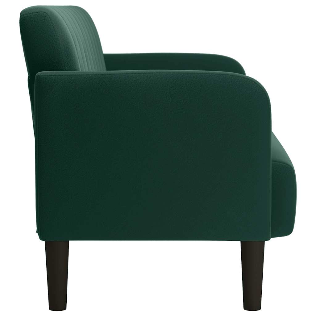 Sofá-luvas 109 cm veludo verde-escuro