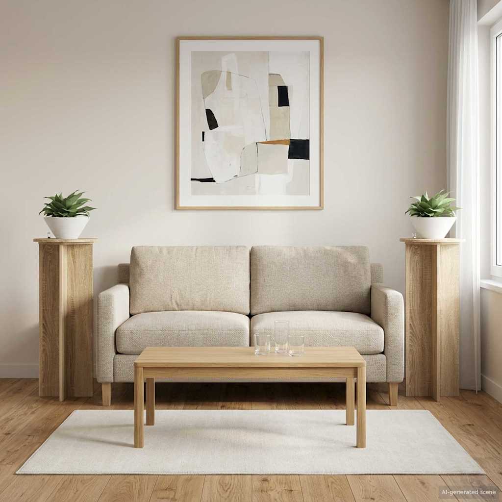 Suporte para plantas 2 unid. carvalho sonoma ø40 x 100 cm