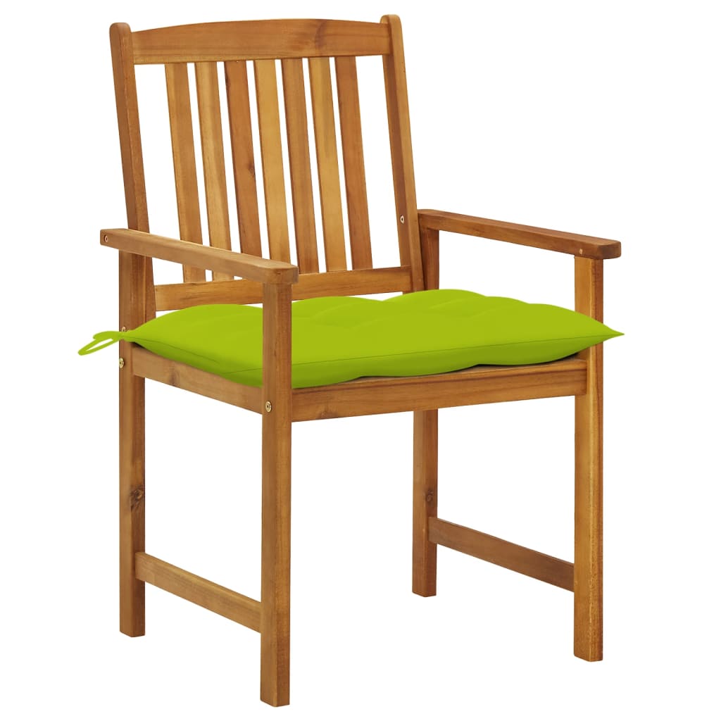 Cadeiras de jardim com almofadões 8 pcs acácia maciça