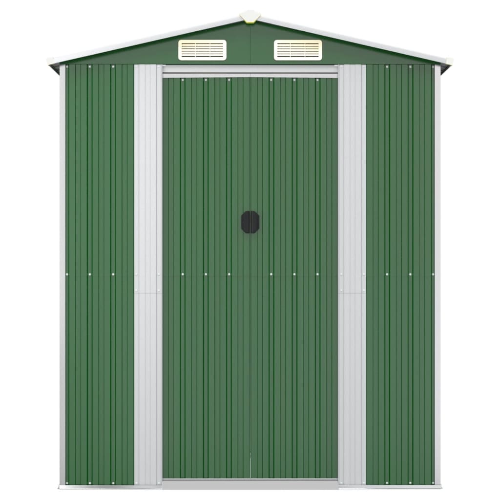 Abrigo de jardim 192x938x223 cm aço galvanizado verde