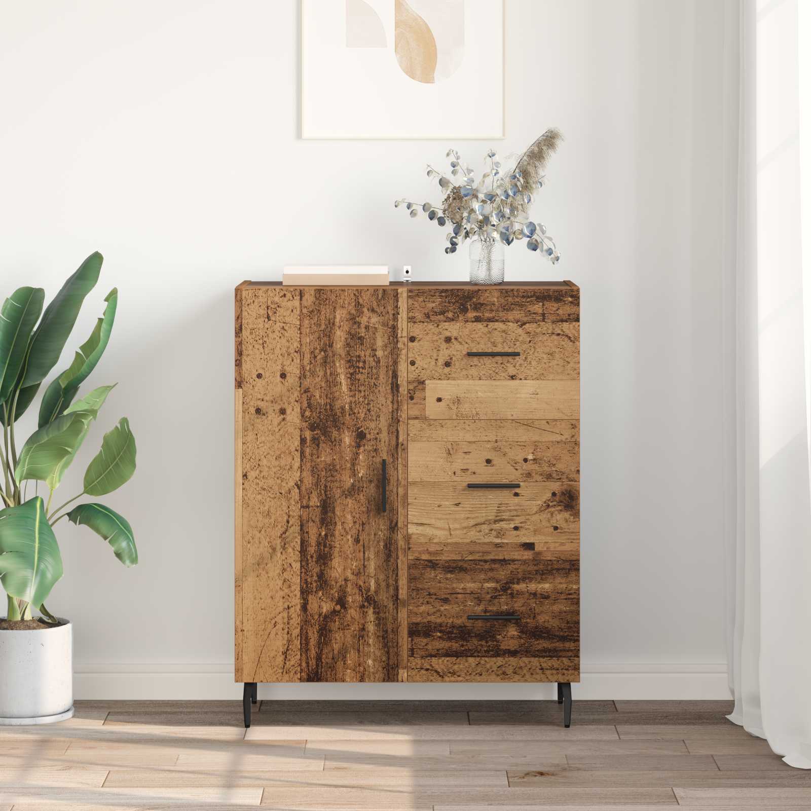 Buffet com gaveta madeira antiga 69,5 x 34 x 90 cm