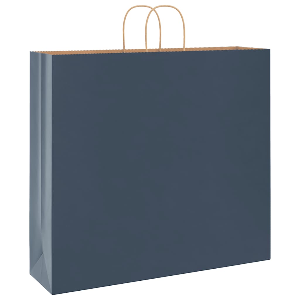 Sacos de papel 250 unid com alças azul 54x15x49 cm