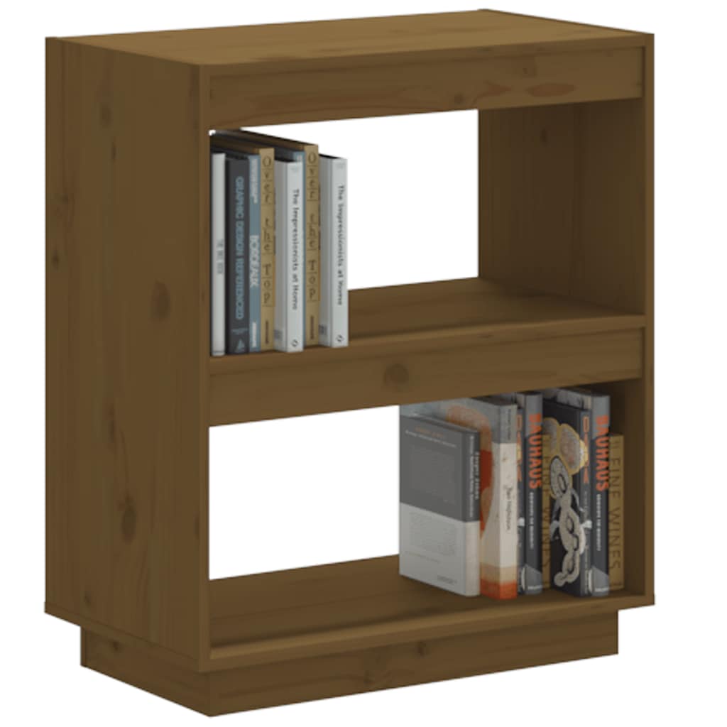 Estante para livros 60x35x71 cm pinho maciço castanho-mel