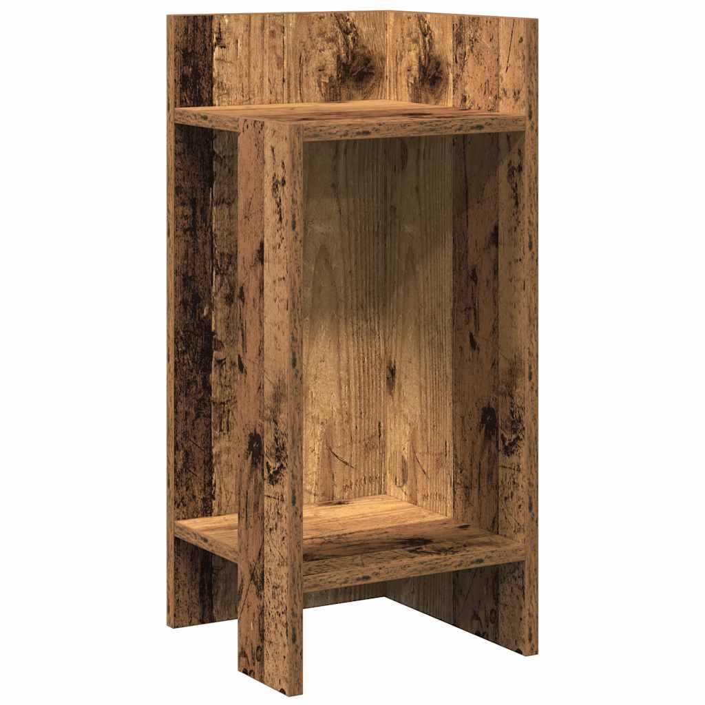 Mesas laterais 2 pcs c/ prateleira 110x50x103cm madeira velha