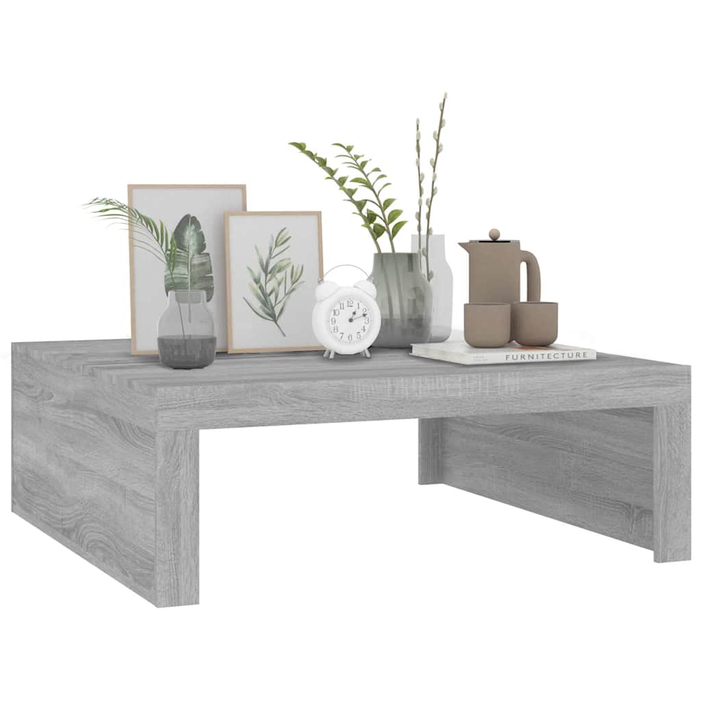 Mesa de centro 100x100x35 cm derivados de madeira cinza sonoma