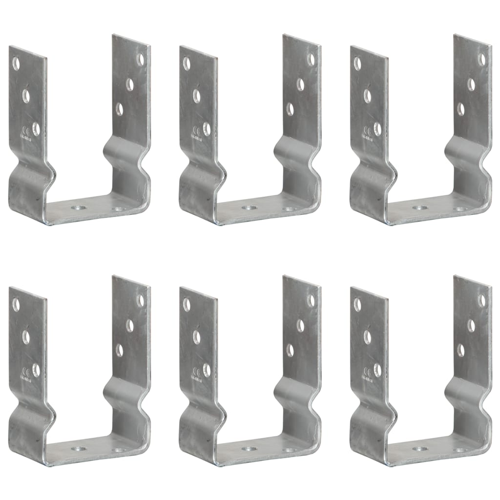 Âncoras de vedação 6 pcs 10x6x15 cm aço galvanizado prateado