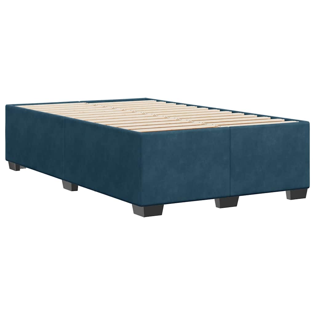Estrutura de cama 120x190 cm veludo azul