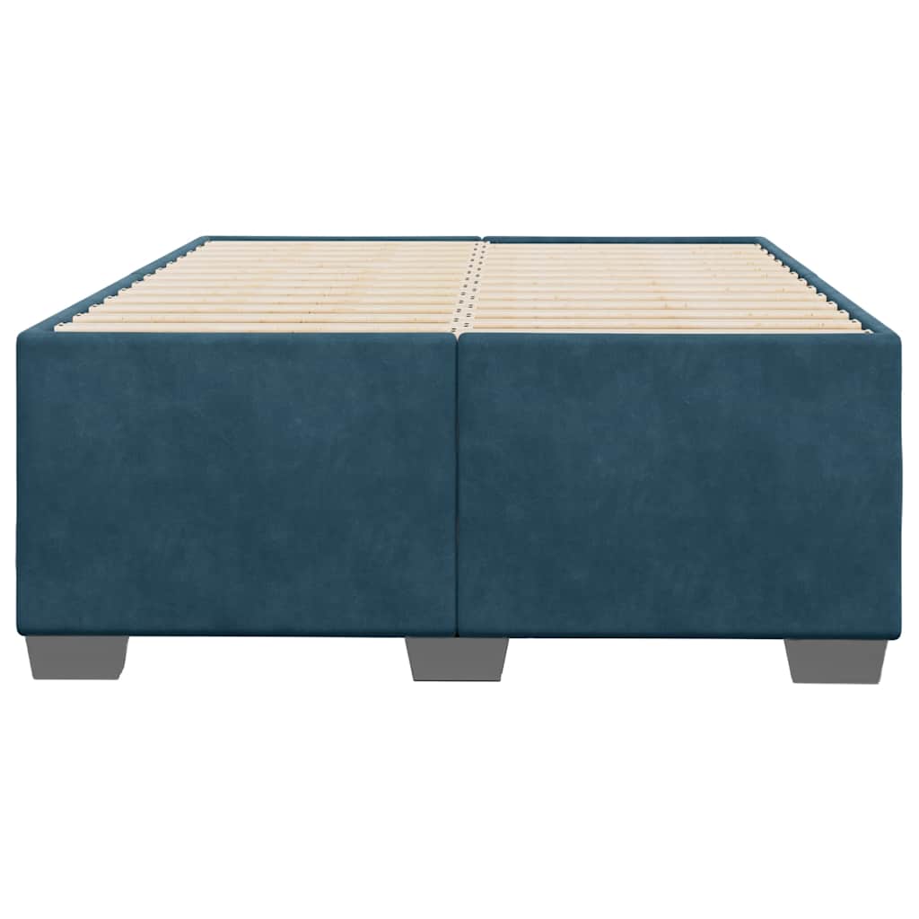 Estrutura de cama 120x190 cm veludo azul