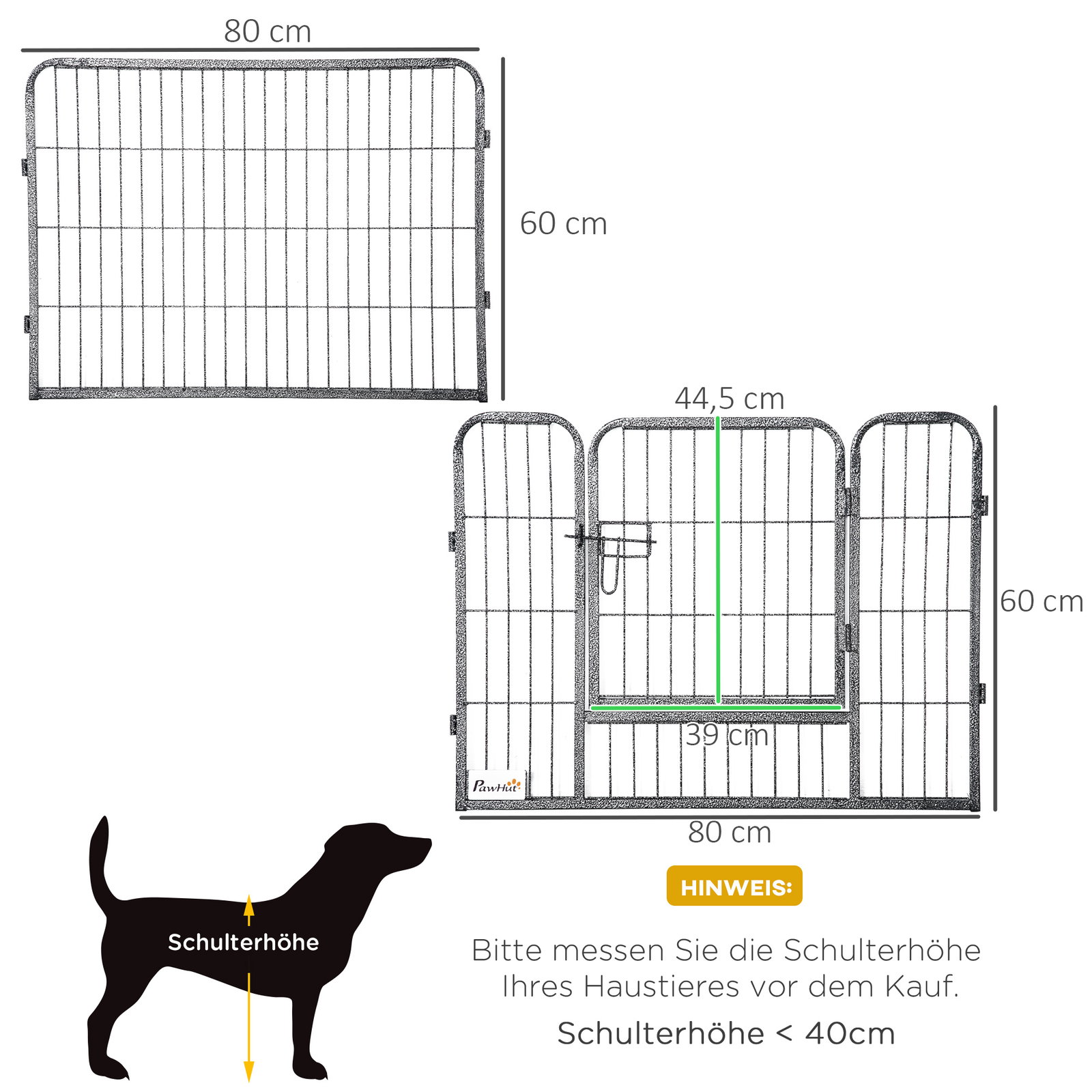Parque de jogos para cães com 16 segmentos 60 cm de altura canil animais de estimação cercado para cães externo cinzento