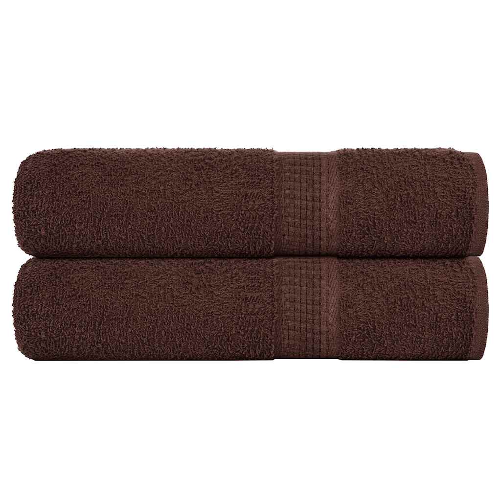 Toalhas de mãos frogn 2 pcs 50x100 cm 360 g/m² castanho