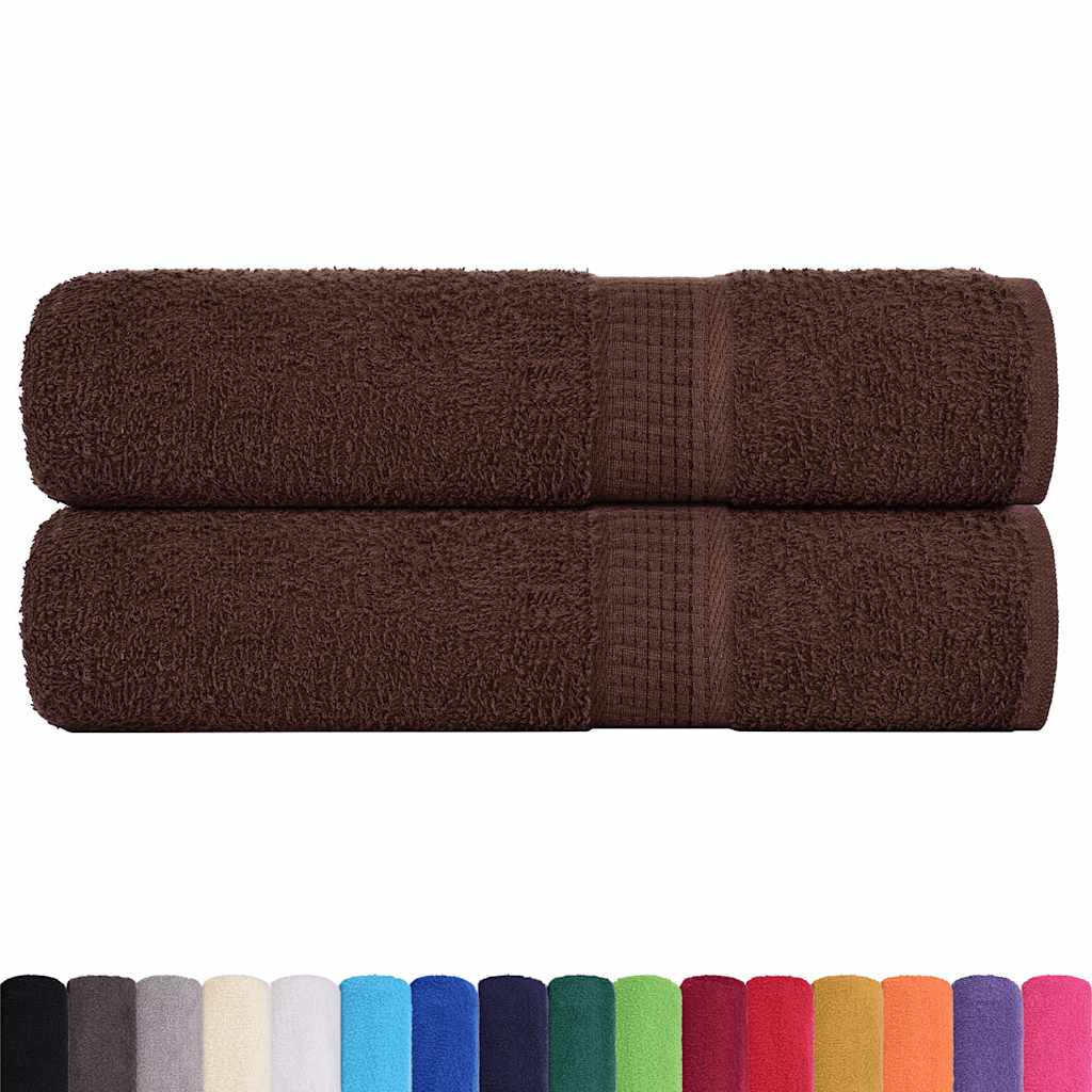 Toalhas de mãos frogn 2 pcs 50x100 cm 360 g/m² castanho