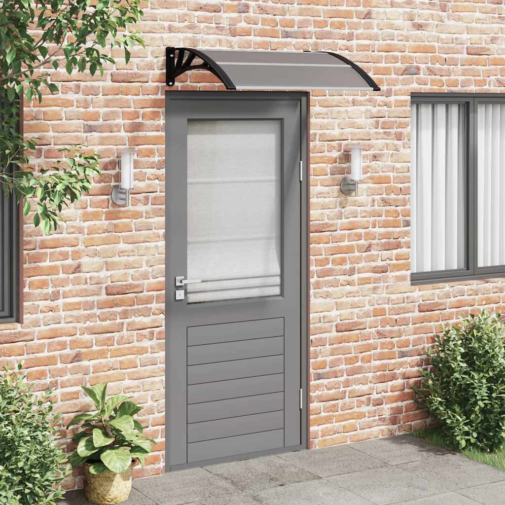 Cobertura de porta preta 100x75 cm policarbonato