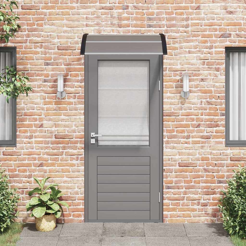 Cobertura de porta preta 100x75 cm policarbonato
