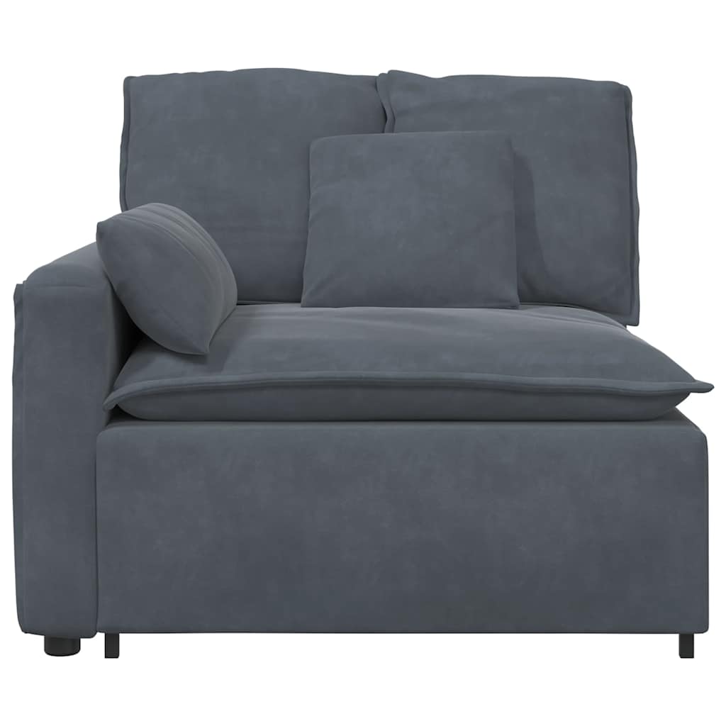 Módulo de sofá modular com braço e almofadões 100 cm