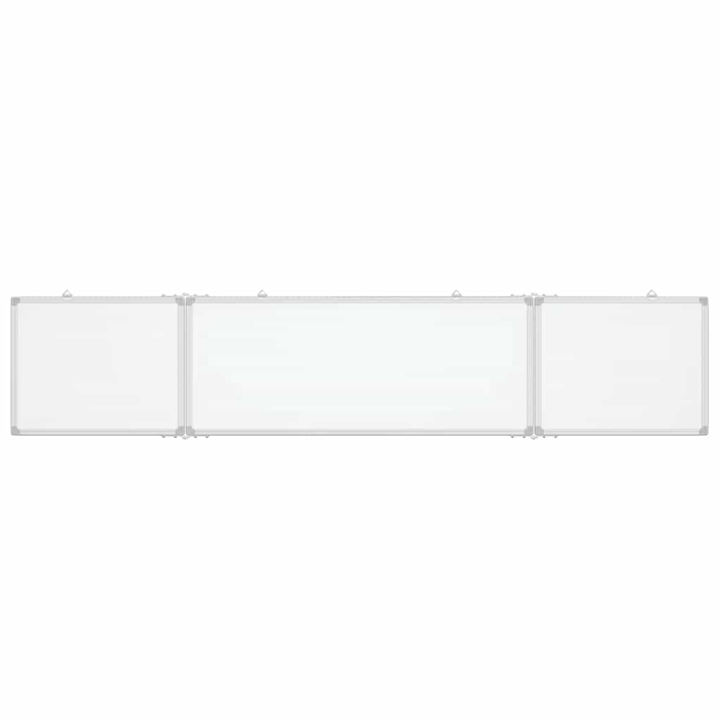 Quadro branco magnético dobrável 200x40x1,7 cm alumínio