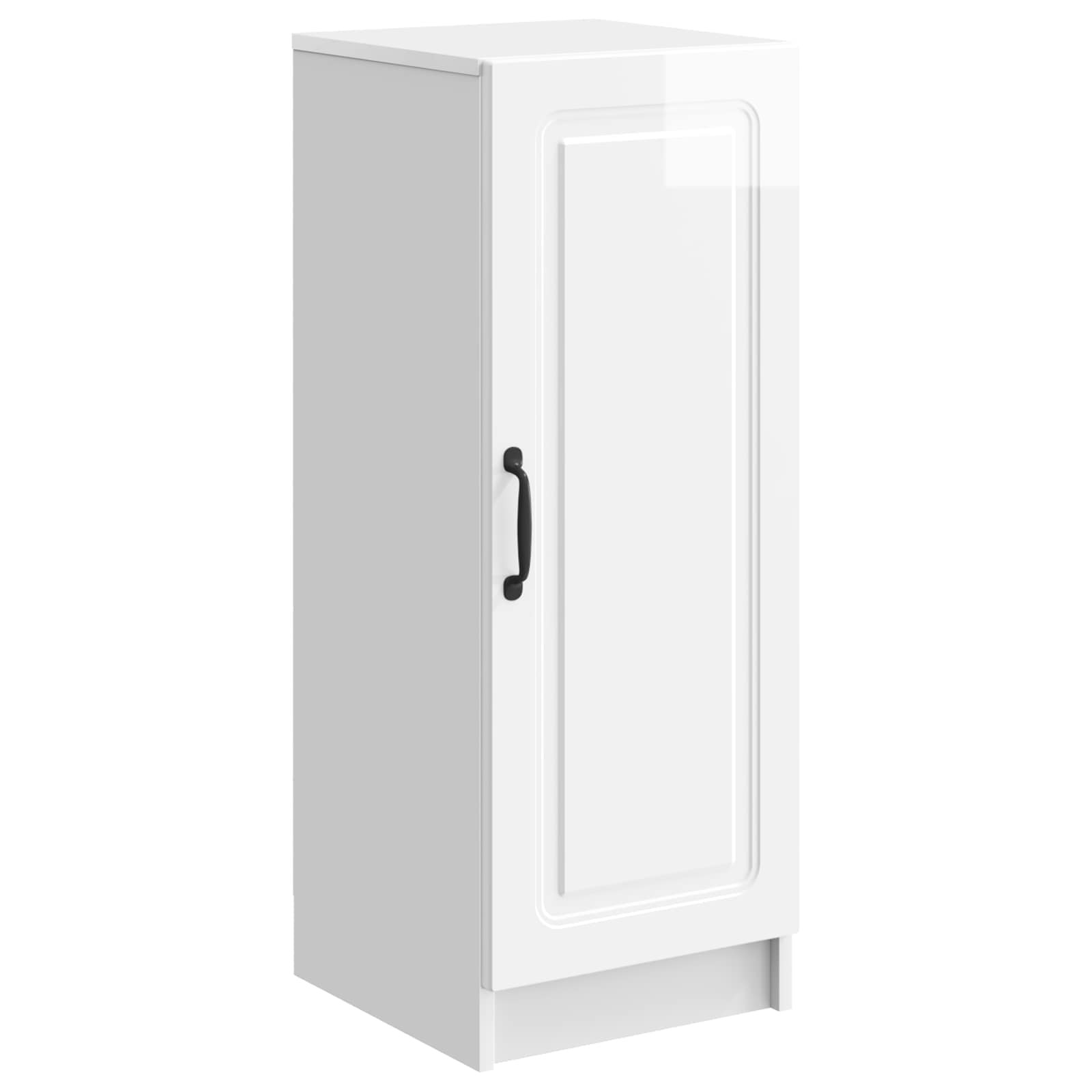 Buffet branco brilhante 33 x 34,5 x 87 cm derivados de madeira