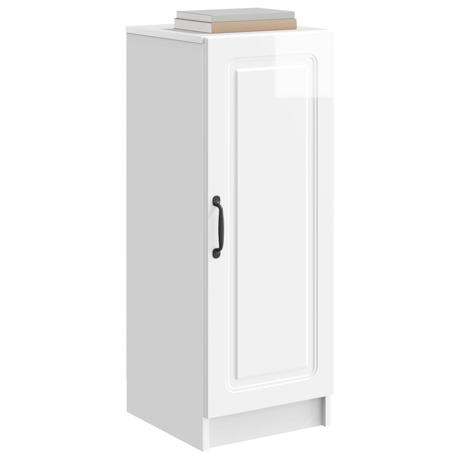Buffet branco brilhante 33 x 34,5 x 87 cm derivados de madeira