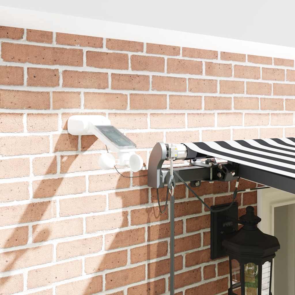 Toldo retrátil automático com leds 600x300 cm antracite/branco