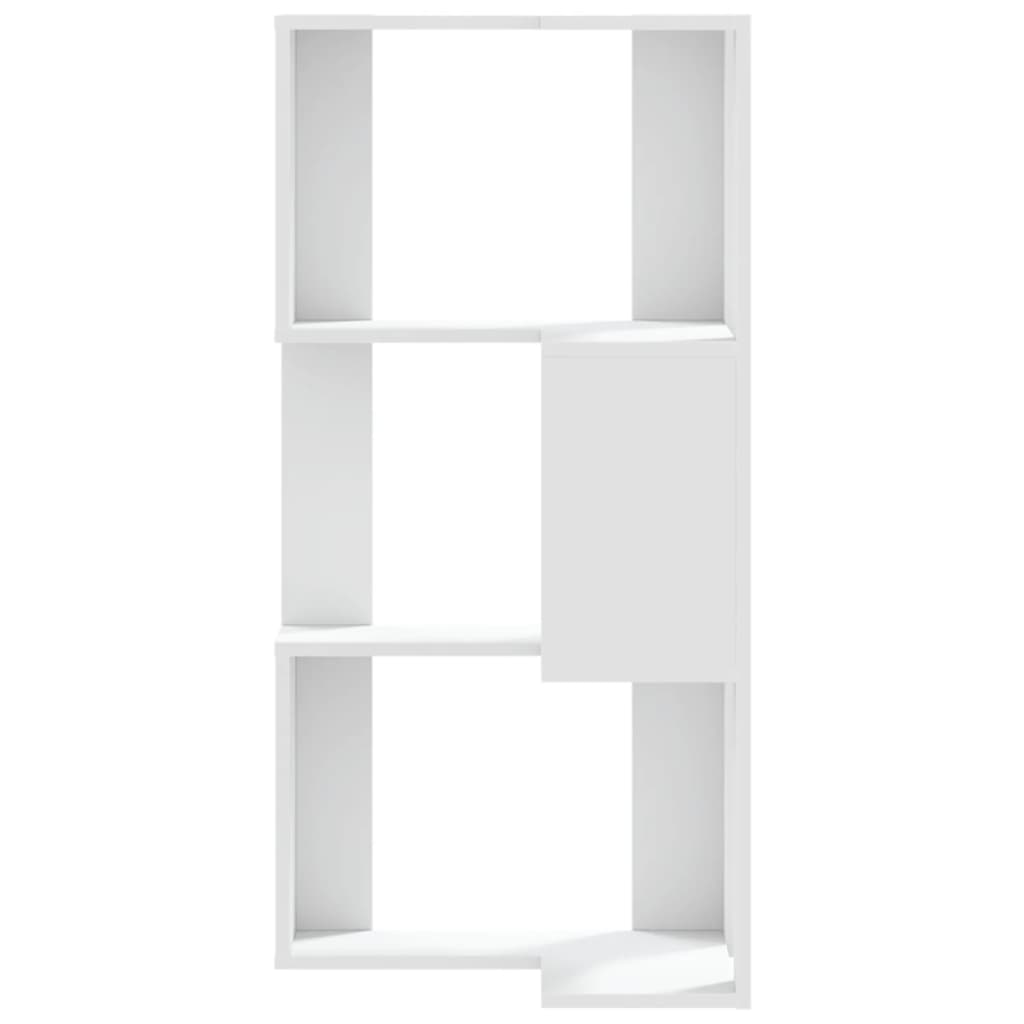 Estante canto 3 prateleiras 50x50x102 cm deriv. madeira branco
