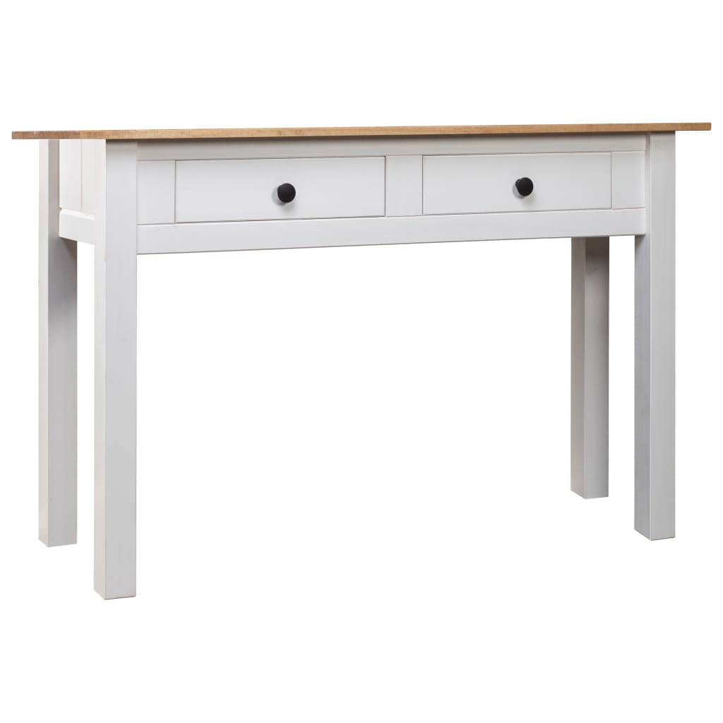 Mesa consola 110x40x72 cm pinho maciço panama branco