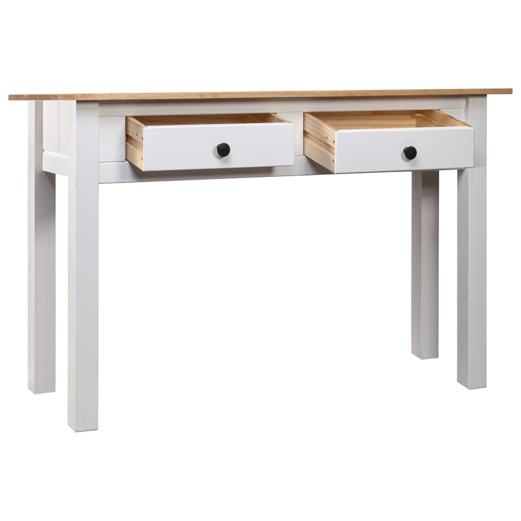 Mesa consola 110x40x72 cm pinho maciço panama branco