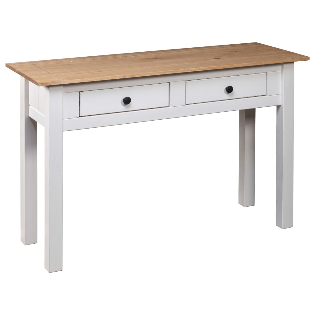 Mesa consola 110x40x72 cm pinho maciço panama branco