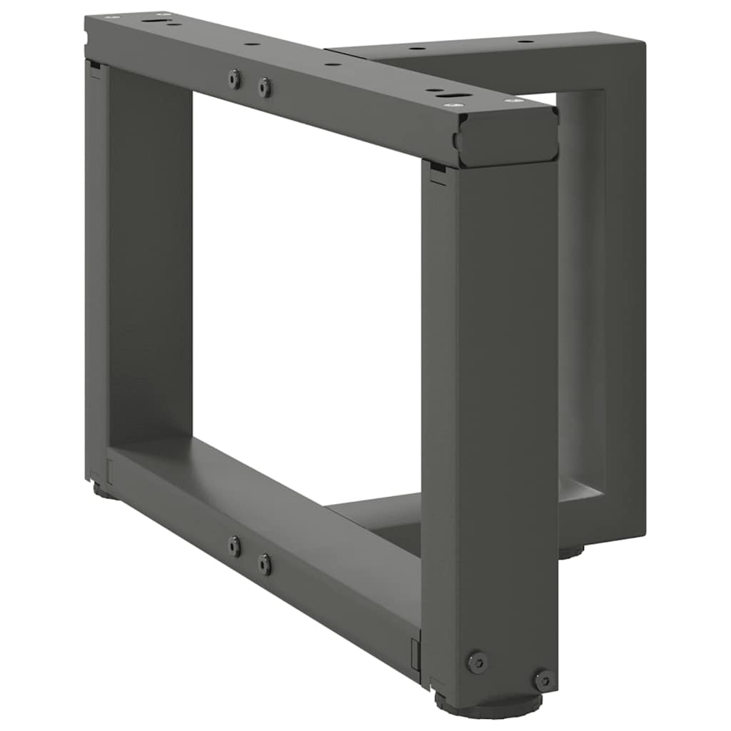 Pés para mesa de centro em forma de t, 2 peças, antracite, 40x25x(30-31) cm, aço