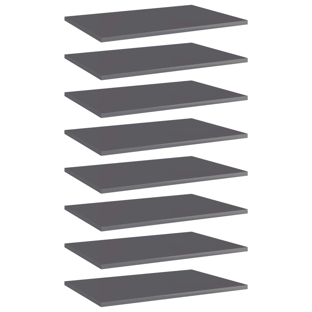 Prateleiras para estante 8 pcs derivados de madeira cinza
