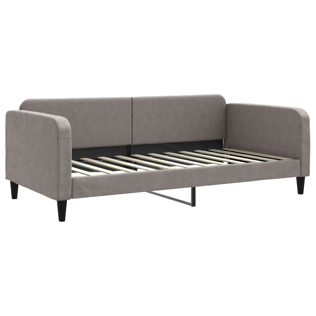 Sofá-cama + gavetão/colchões 100x200cm tecido cinza-acastanhado
