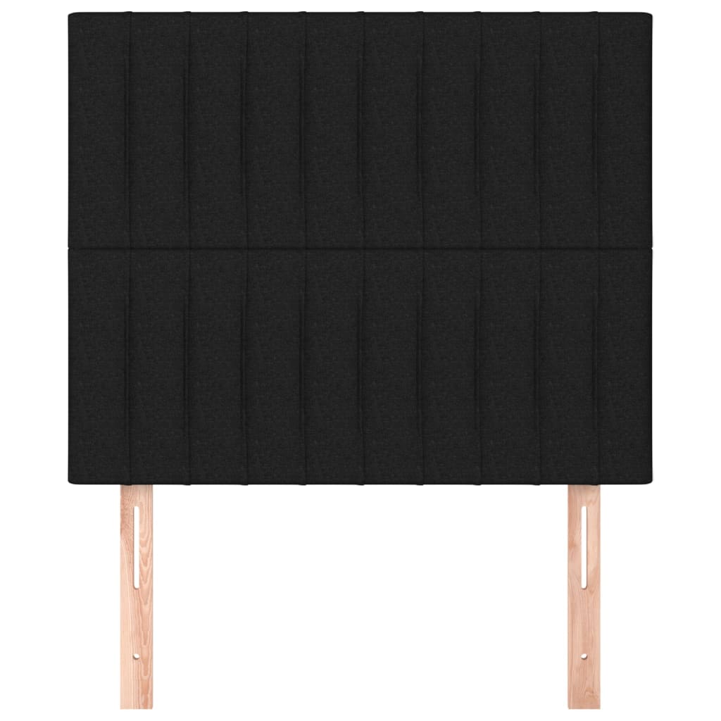 Cabeceira preta 80x5x118/128 cm tecido