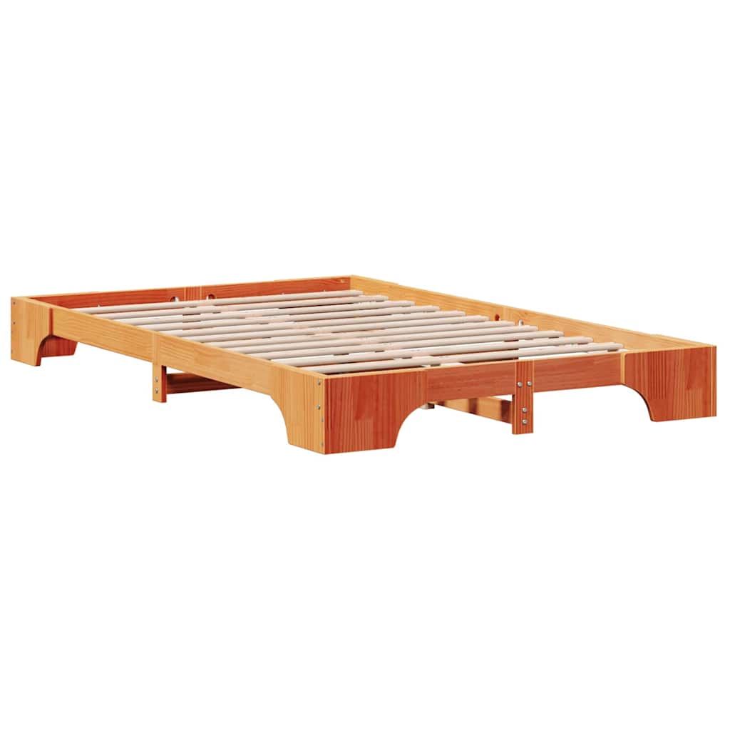Estrutura da cama marrom cera 135 x 190 cm