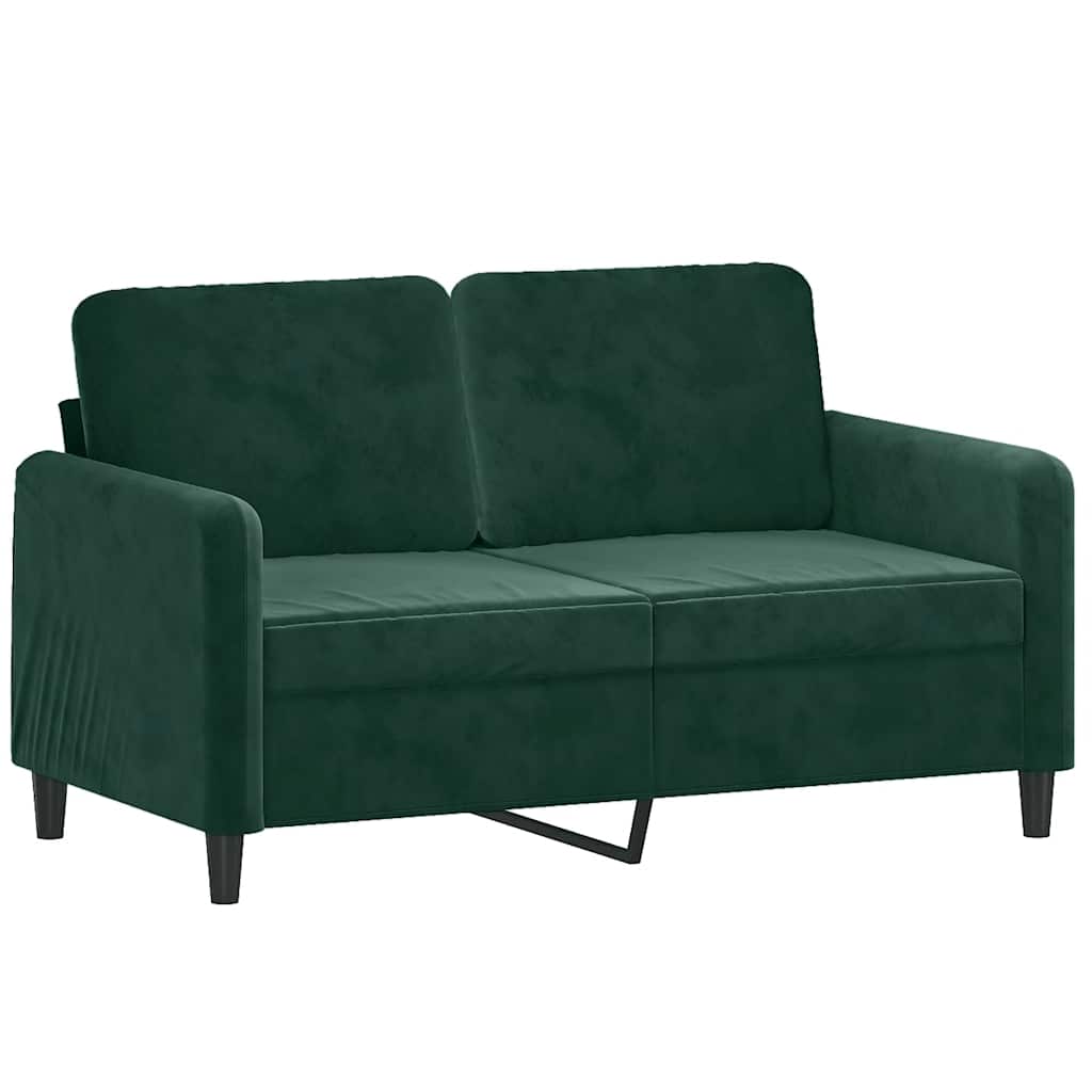 3 Pcs conjunto de sofás veludo verde-escuro
