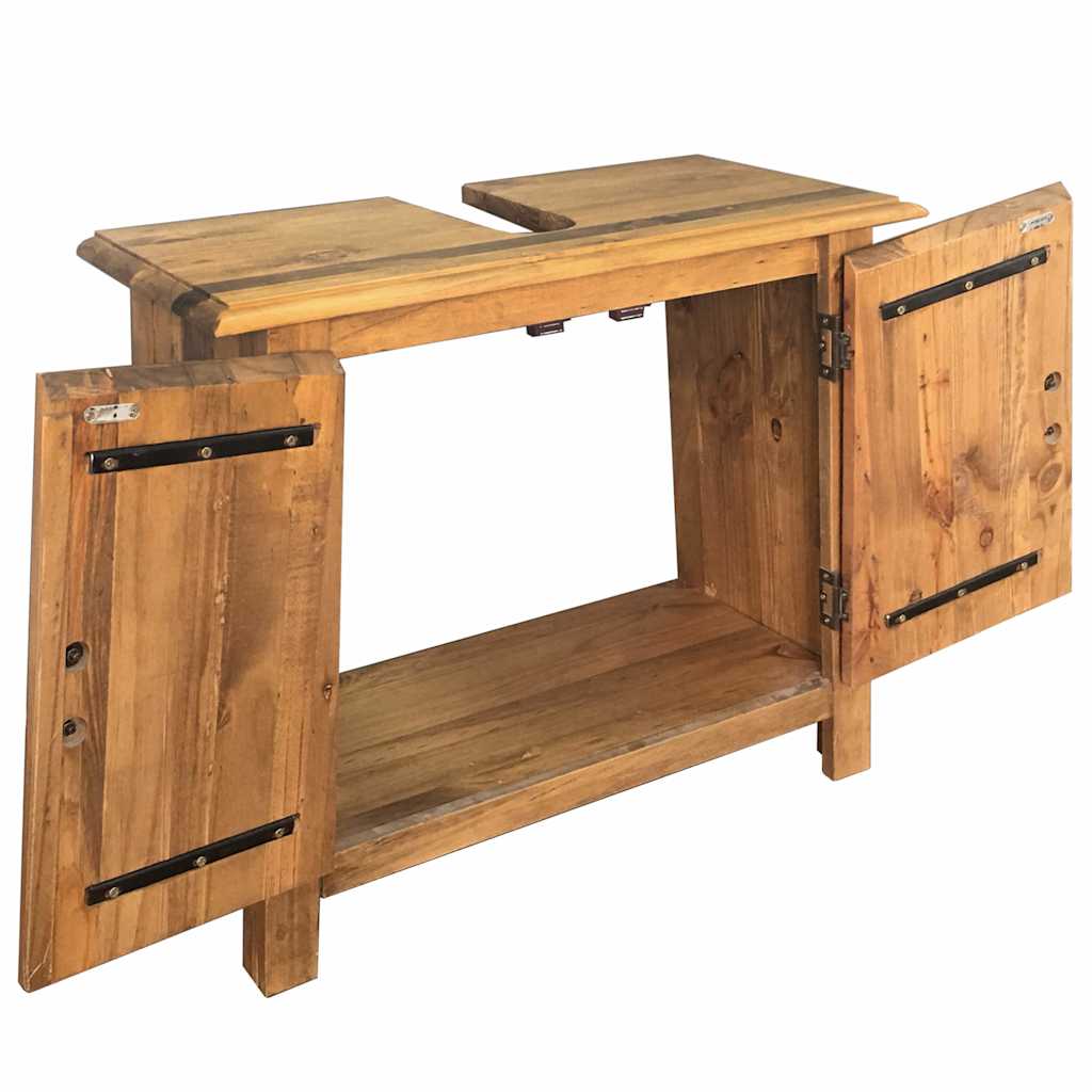 Móvel de casa de banho 70x32x63 cm madeira de pinho maciça