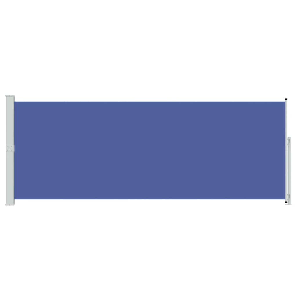 Toldo lateral retrátil para pátio 180x500 cm azul