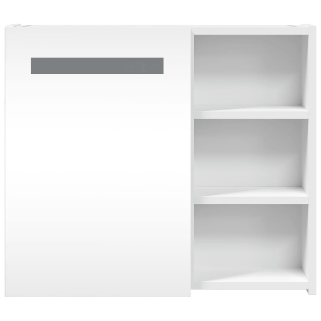 Armário espelhado p/ casa de banho c/ leds 60x13x52cm branco