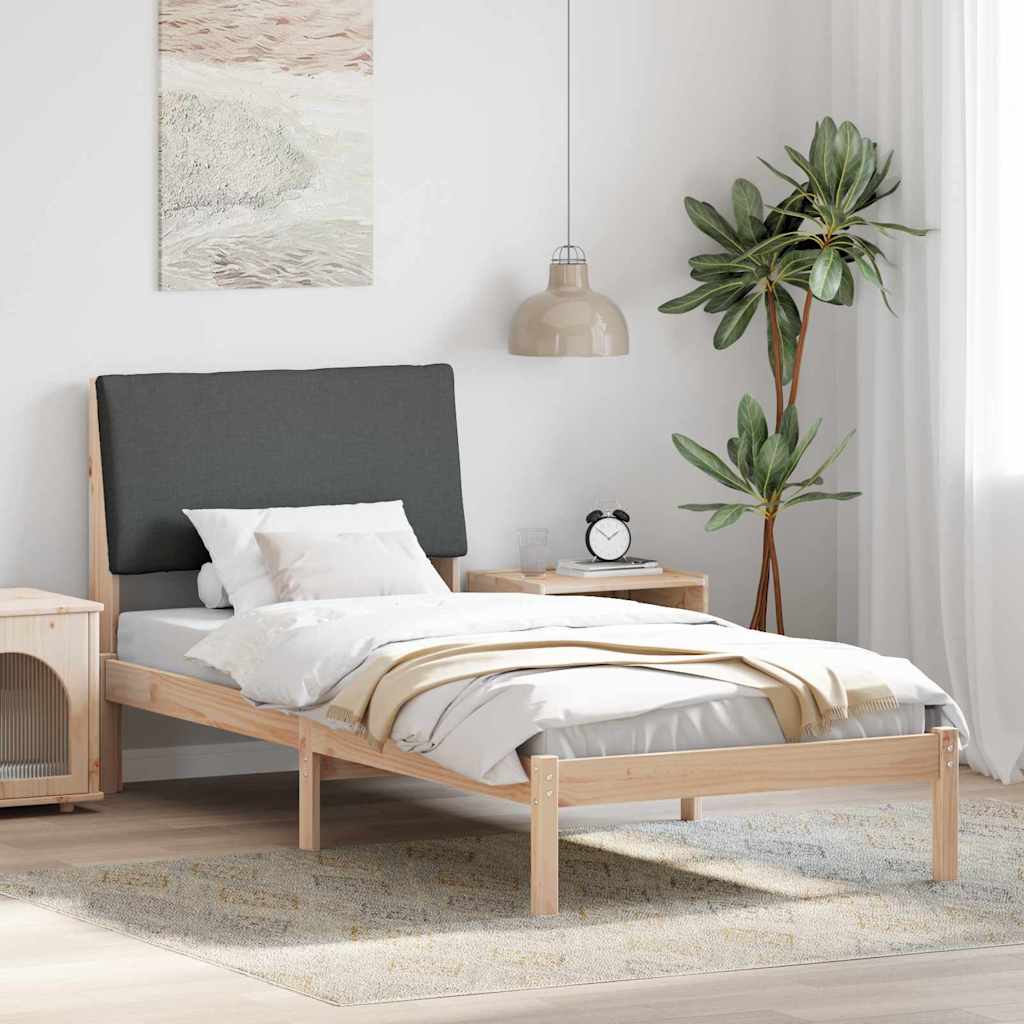 Estrutura da cama castanho e cinzento-escuro 100 x 200 cm