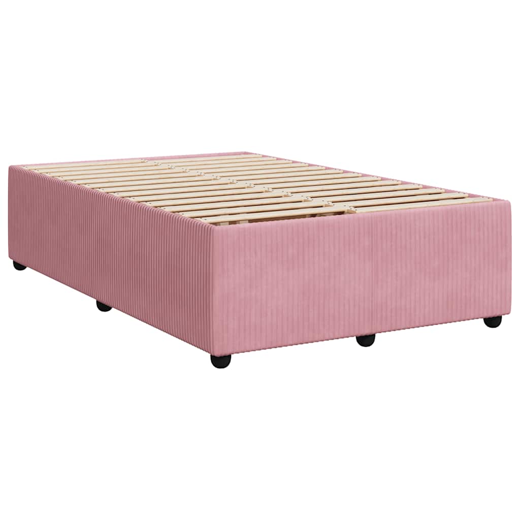Estrutura de cama 120x200 cm veludo rosa