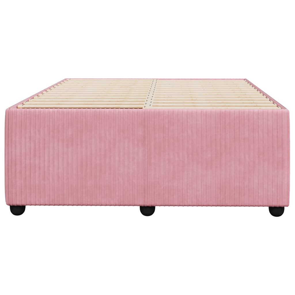 Estrutura de cama 120x200 cm veludo rosa